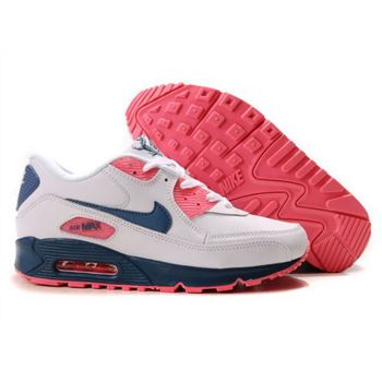 Nike Air Max 90 Womens Shoes Wholesale Pink White Blue Factory Outlet
